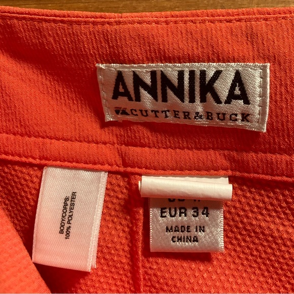 Annika Cutter and Buck Orange Golf Bermuda Shorts - Picture 8 of 12